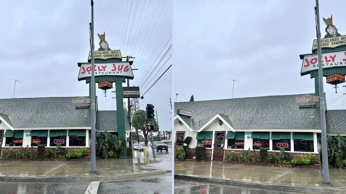 Classic diner booths and counter seating inside.